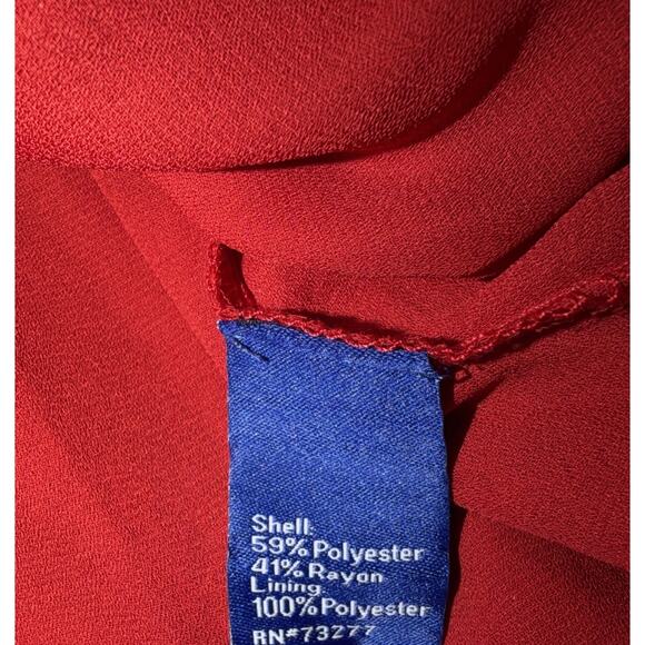 Apt. 9 Red Sequin Knit Asymmetrical Hem Sweater Women’s Large - Picture 6 of 8